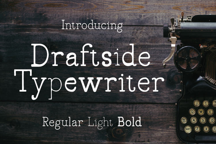 Beispiel einer Draftside Regular-Schriftart