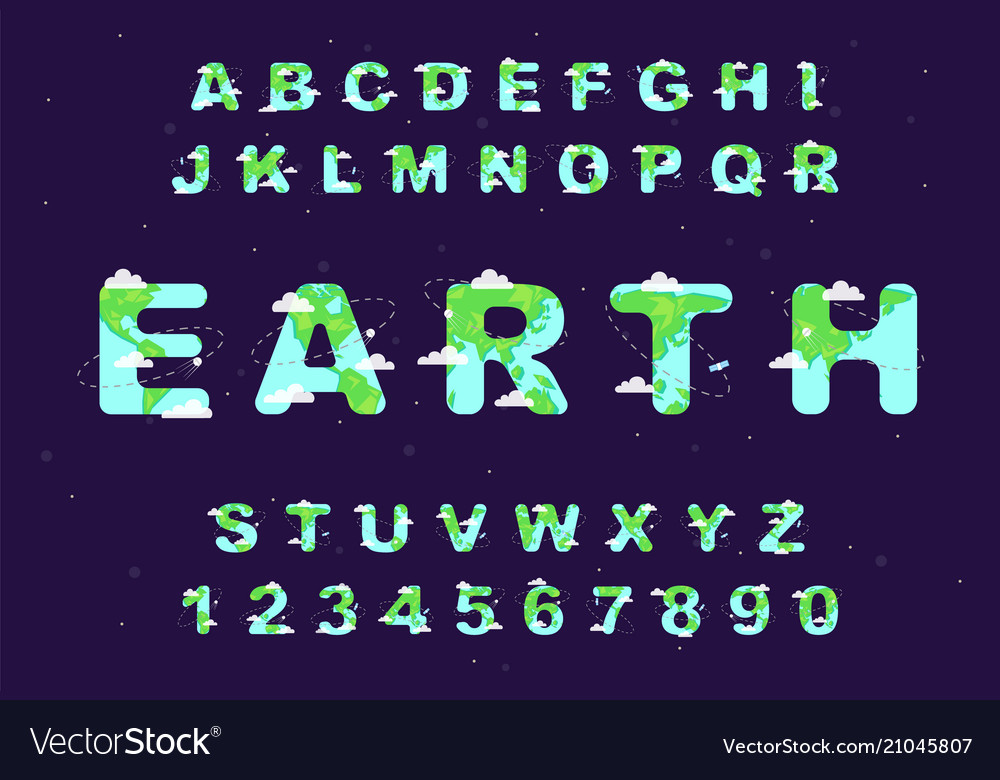 Beispiel einer Earth-Schriftart