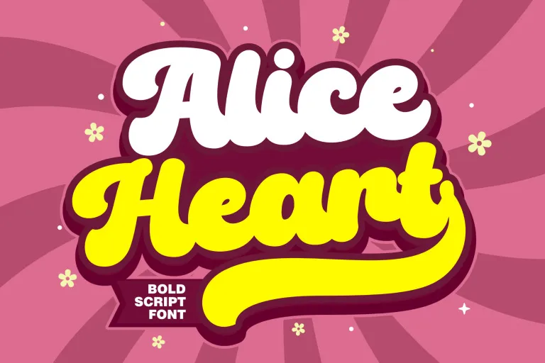 Beispiel einer Alice Heart-Schriftart