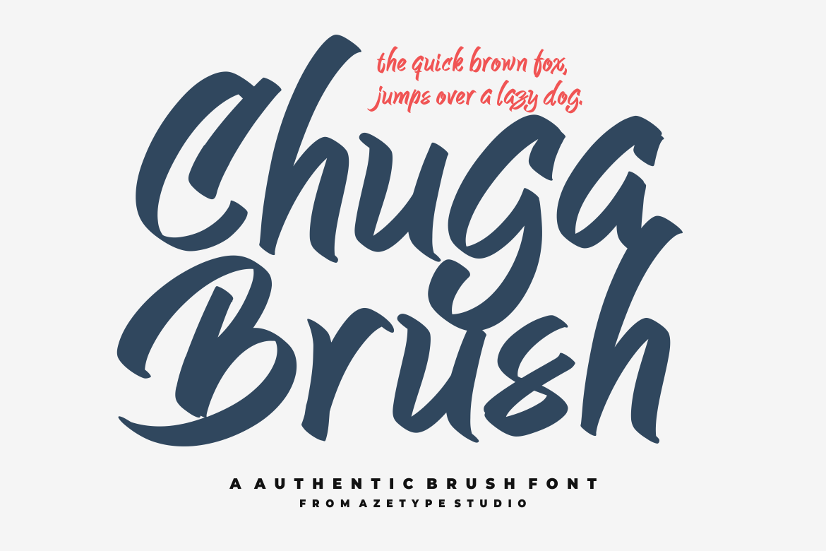 Beispiel einer AZ Chuga Brush-Schriftart