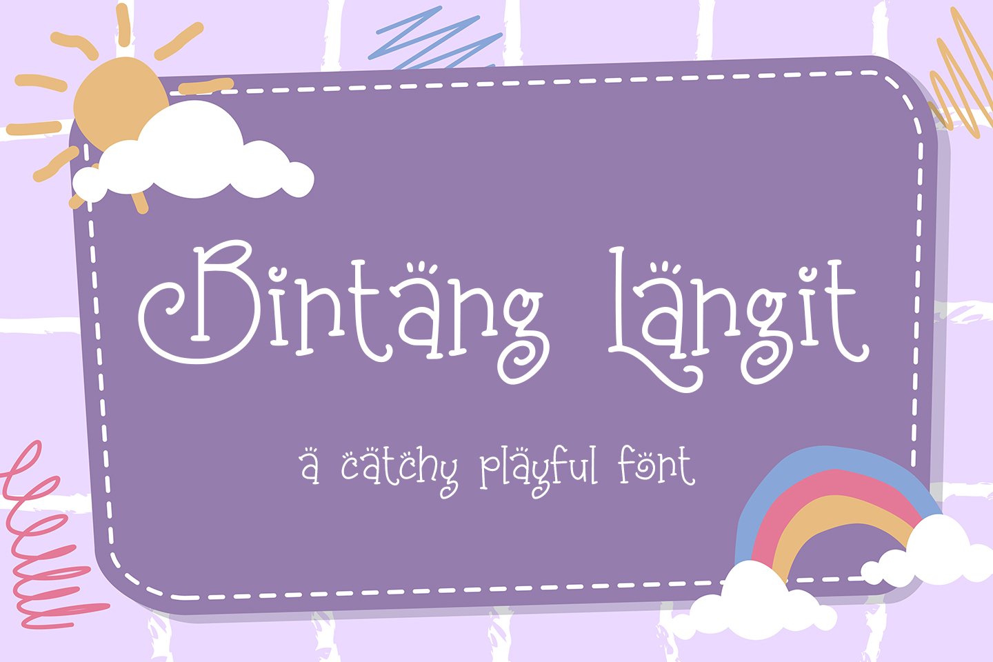 Beispiel einer Bintang Langit-Schriftart