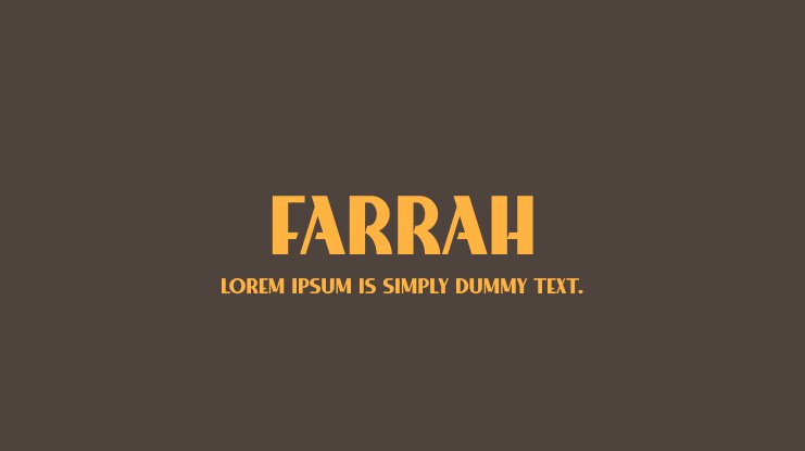 Beispiel einer Farrah-Schriftart