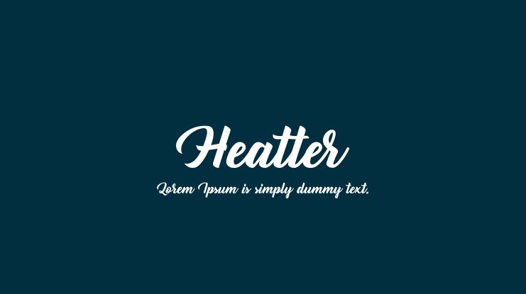 Beispiel einer Heatter-Schriftart