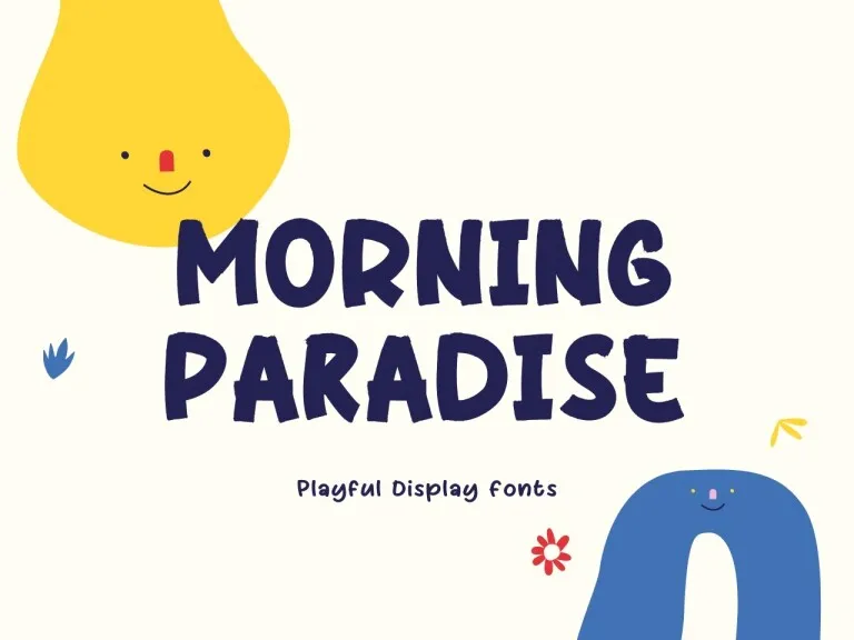 Beispiel einer Morning Paradise-Schriftart