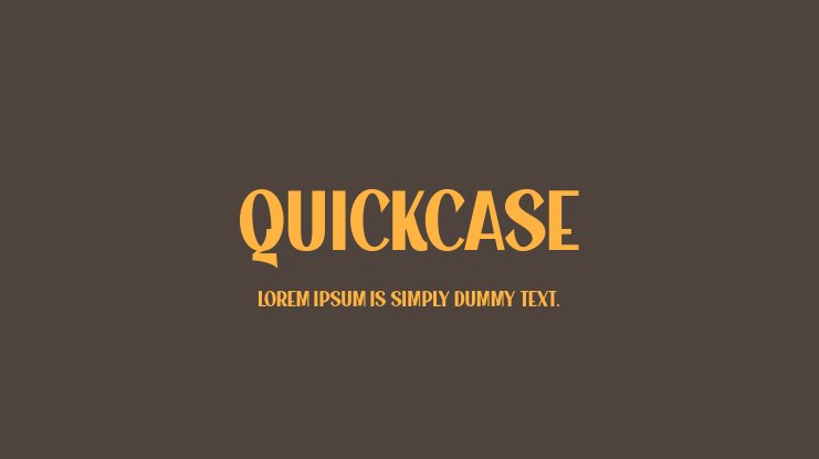 Beispiel einer Quickcase-Schriftart