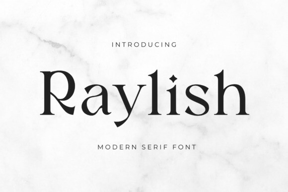 Beispiel einer Raylish-Schriftart