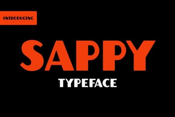 Beispiel einer Sappy Regular-Schriftart