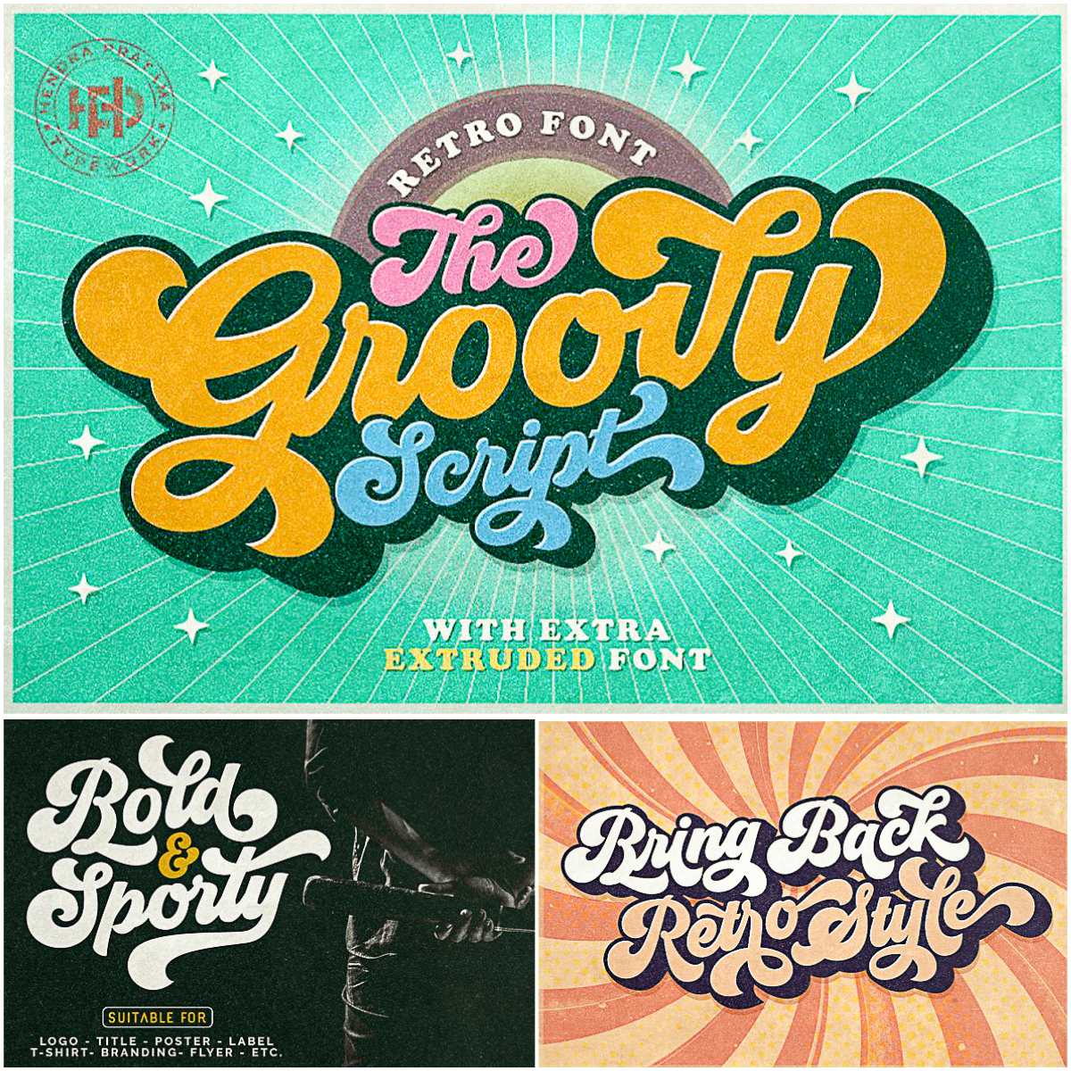 Beispiel einer The Groovy Regular-Schriftart