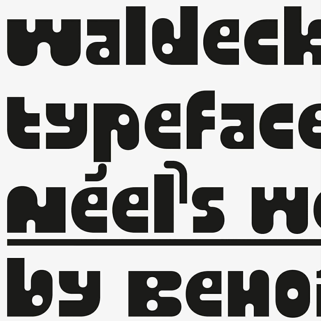 Beispiel einer Waldeck Regular-Schriftart