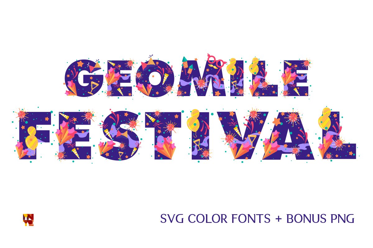 Beispiel einer Geomile Festival-Schriftart