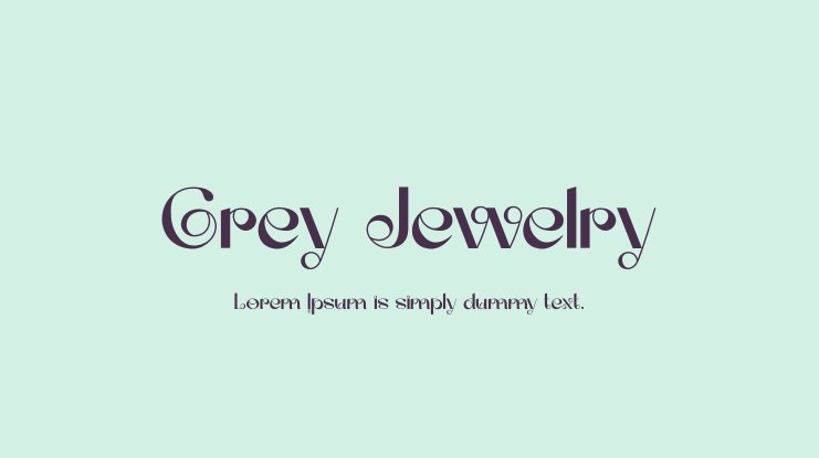 Beispiel einer Grey Jewelry-Schriftart