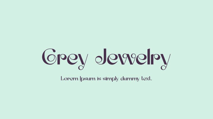 Beispiel einer Grey Jewelry Regular-Schriftart