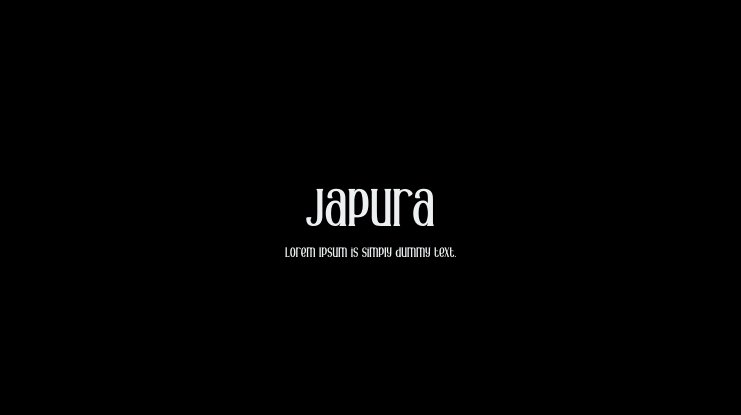 Beispiel einer Japura-Schriftart