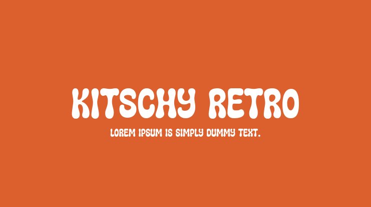 Beispiel einer Kitschy Retro-Schriftart