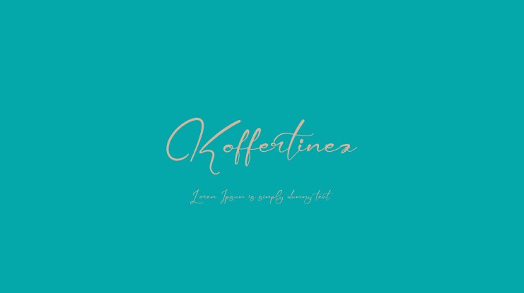 Beispiel einer Koffertinez Italic-Schriftart