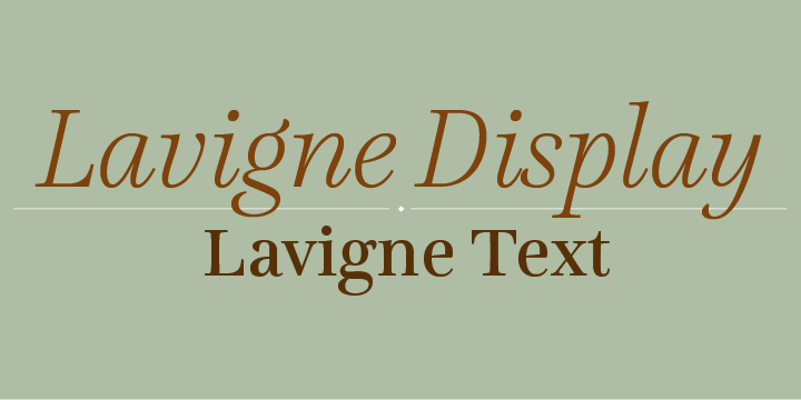 Beispiel einer Lavigne Text Bold-Schriftart