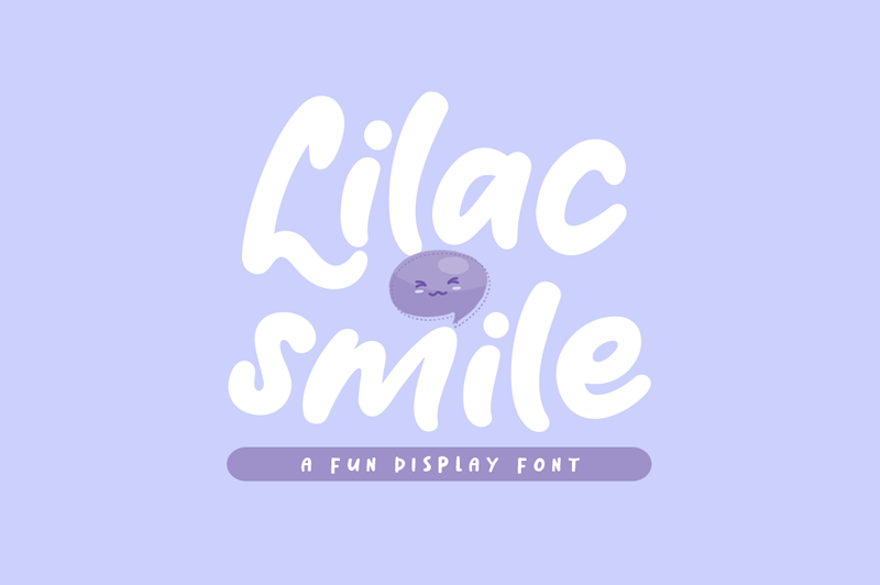 Beispiel einer Lilac Smile-Schriftart