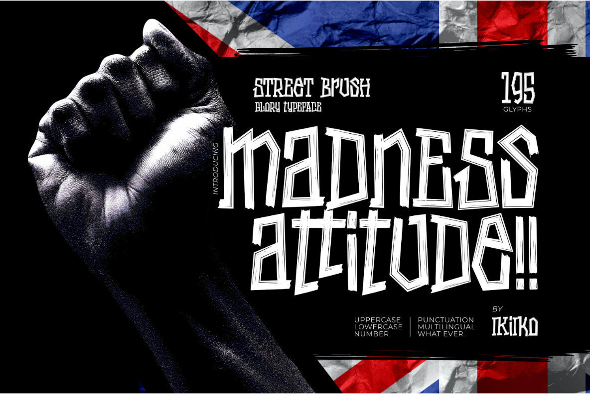 Beispiel einer Madness Attitude Regular-Schriftart