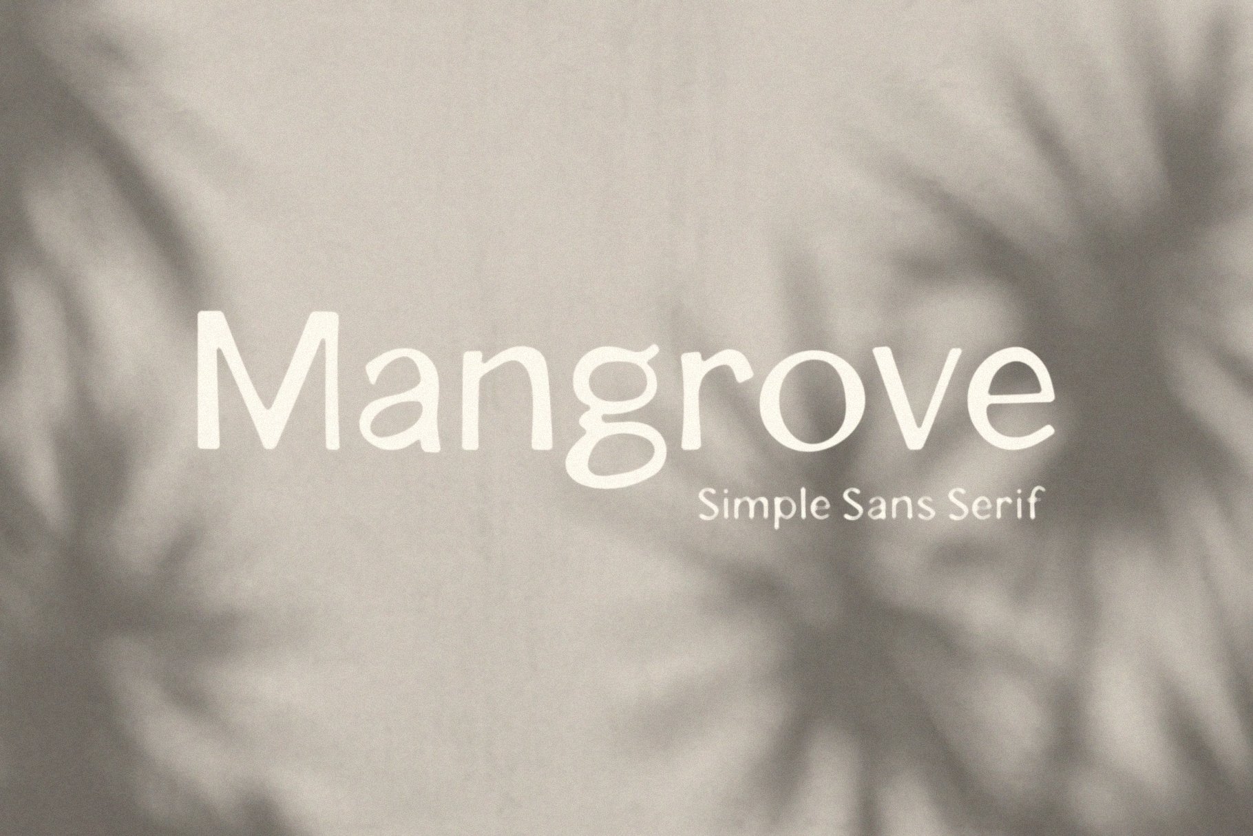 Beispiel einer Mangrove-Schriftart