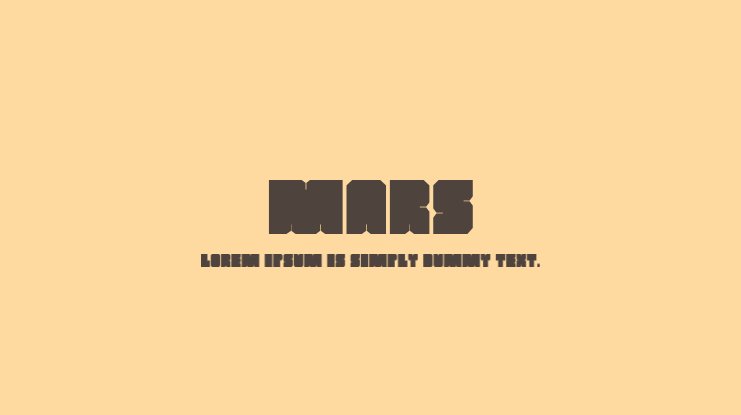 Beispiel einer Mars PAC-Schriftart