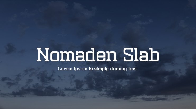 Beispiel einer Nomaden Slab-Schriftart