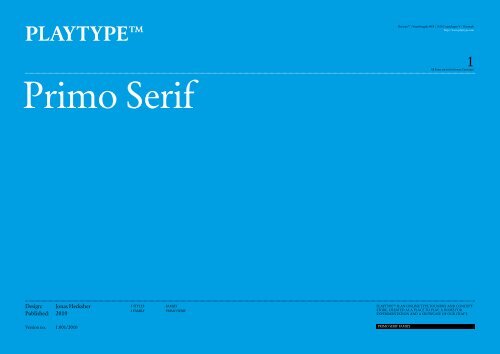 Beispiel einer Primo Serif Italic-Schriftart