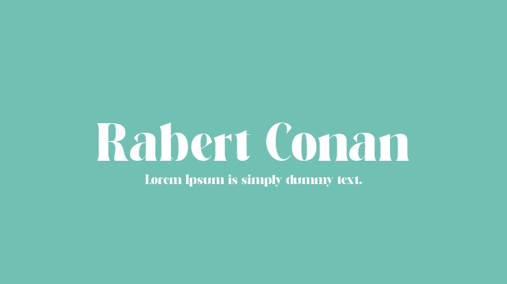 Beispiel einer Rabert Conan Bold Italic-Schriftart