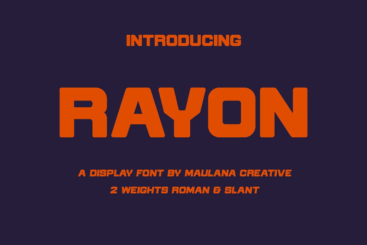Beispiel einer Rayon-Schriftart