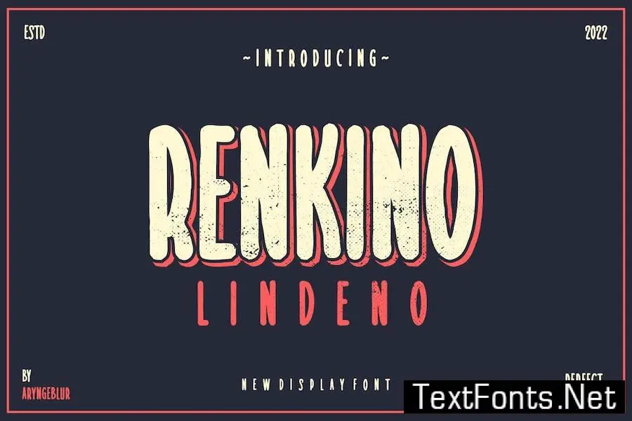 Beispiel einer Renkino Lindeno-Schriftart