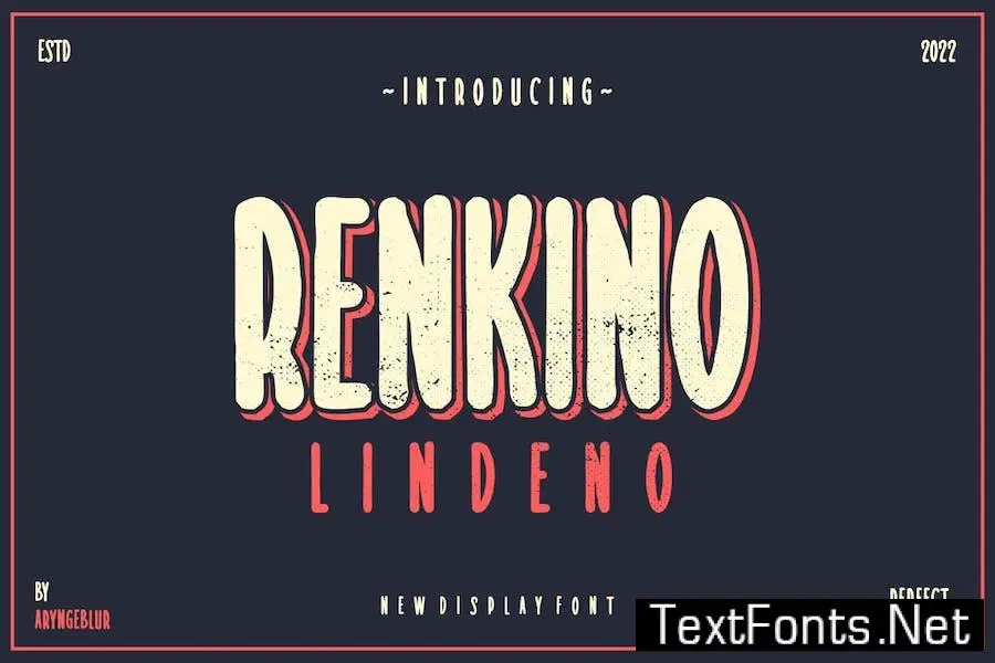 Beispiel einer Renkino Lindeno Regular-Schriftart