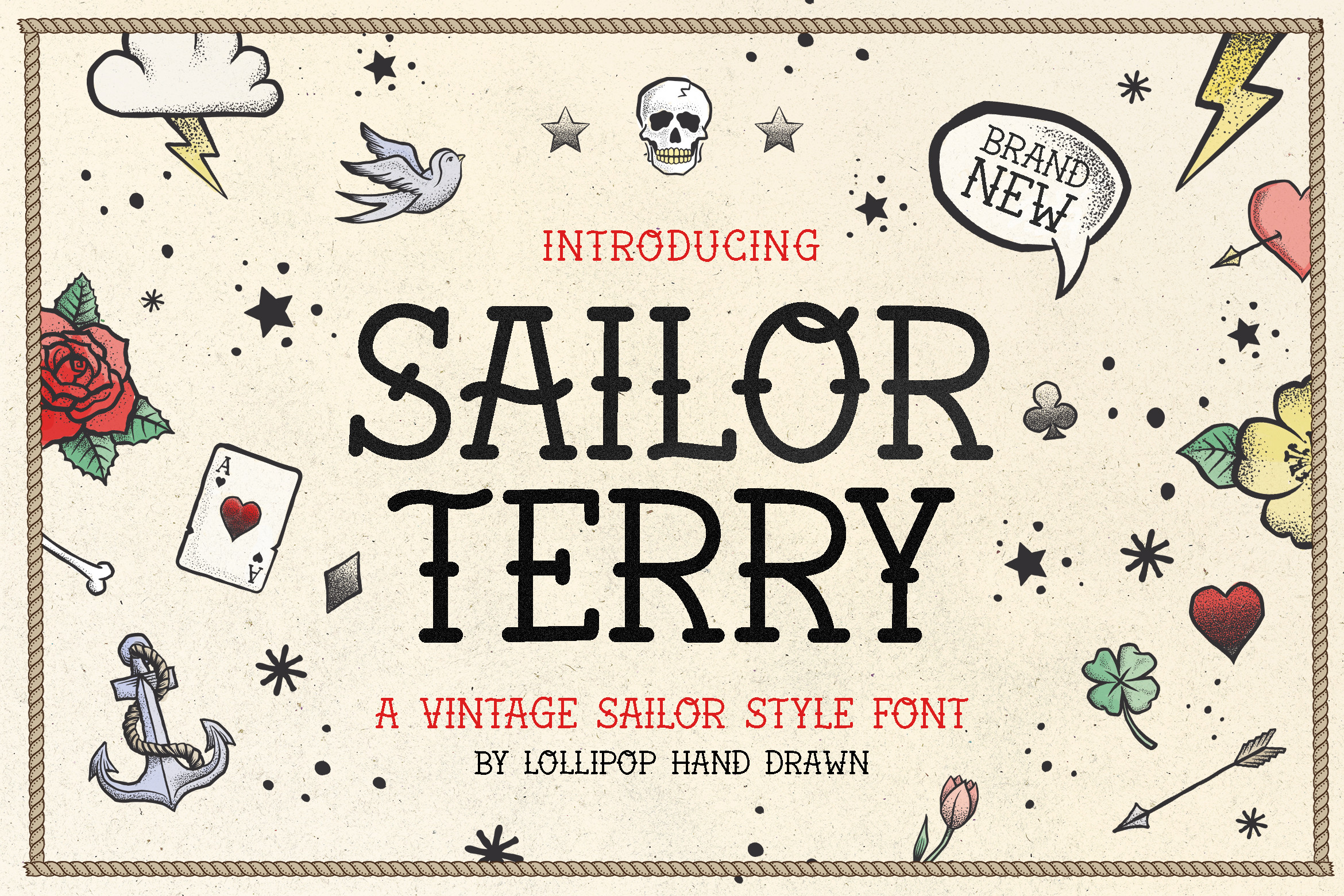 Beispiel einer Sailor Terry-Schriftart