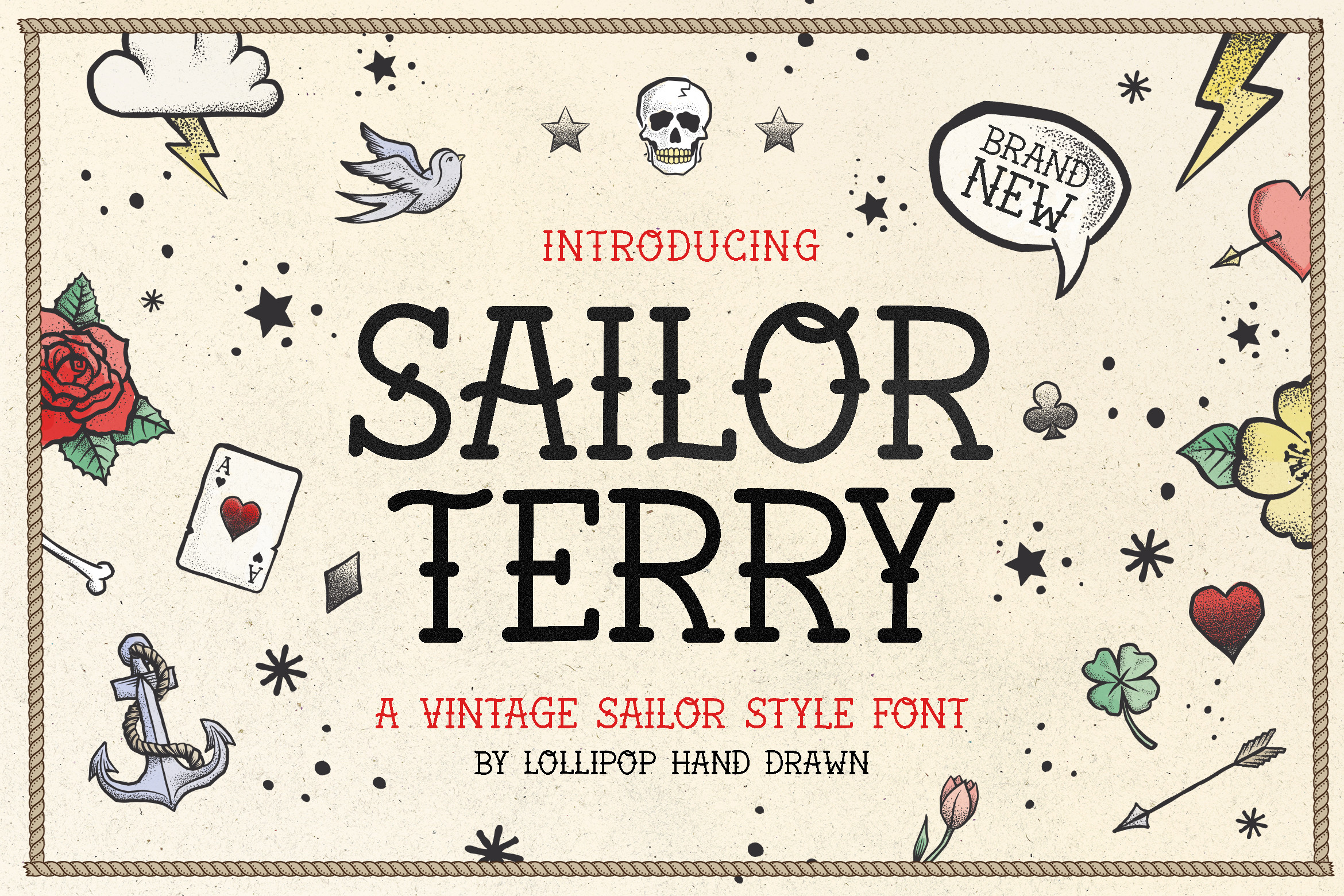 Beispiel einer Sailor Terry Regular-Schriftart