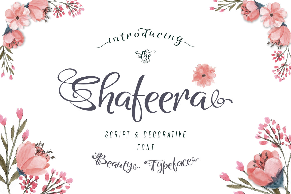 Beispiel einer Shafeera Script-Schriftart