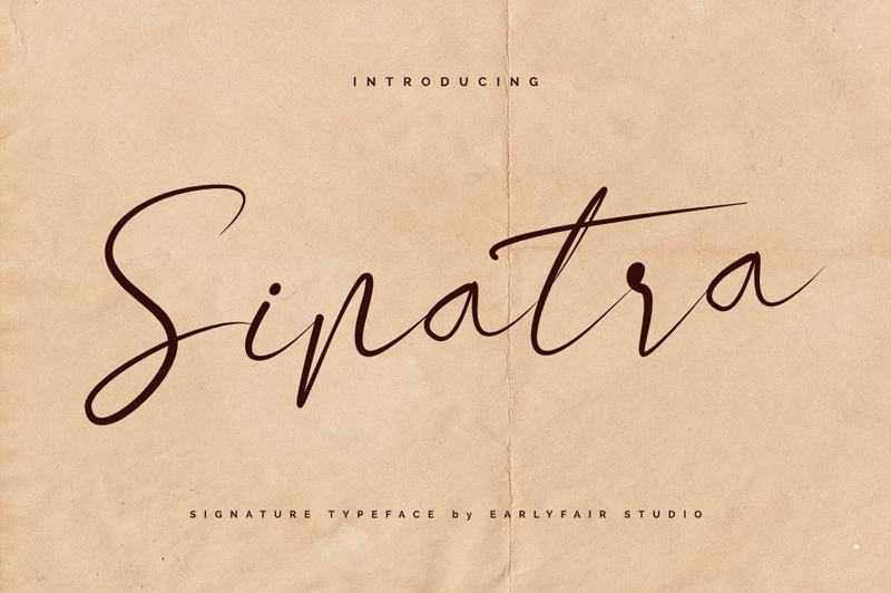 Beispiel einer Sinatra-Schriftart