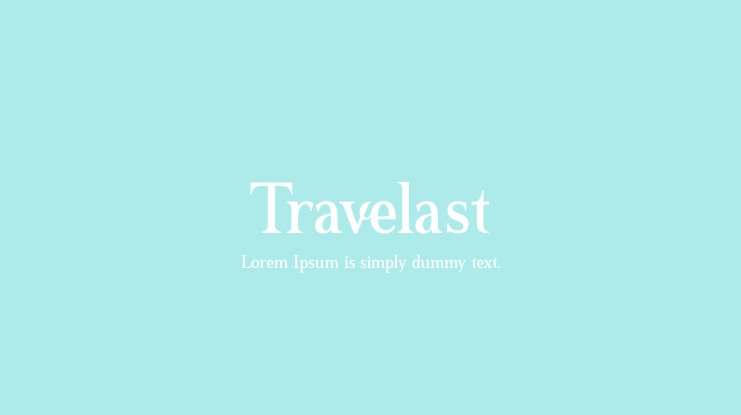 Beispiel einer Travelast Regular-Schriftart