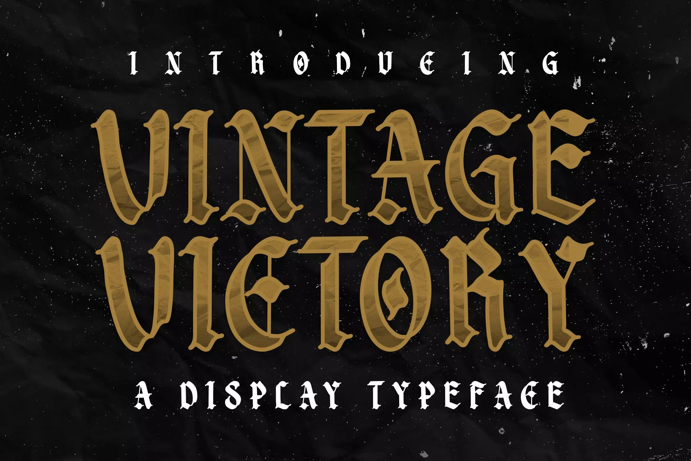 Beispiel einer Vintage Victory-Schriftart