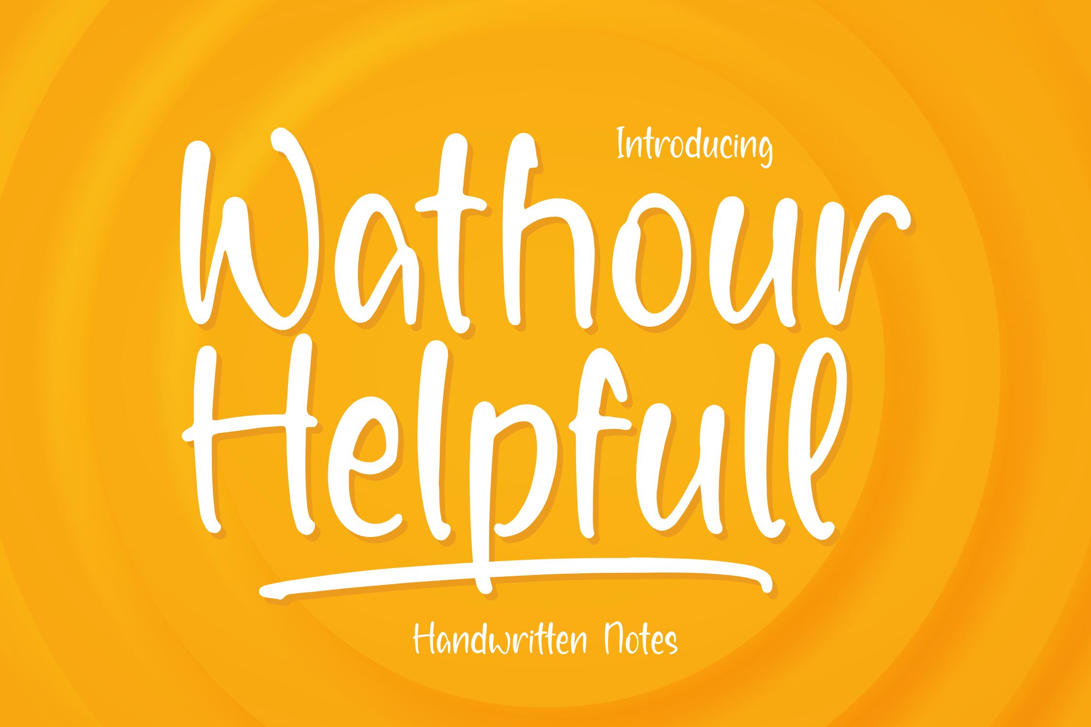 Beispiel einer Wathour Helpfull Regular-Schriftart