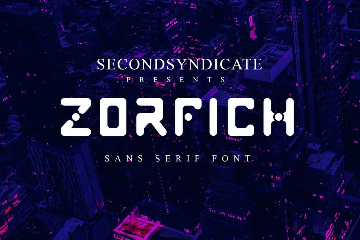 Beispiel einer Zorfich Regular-Schriftart