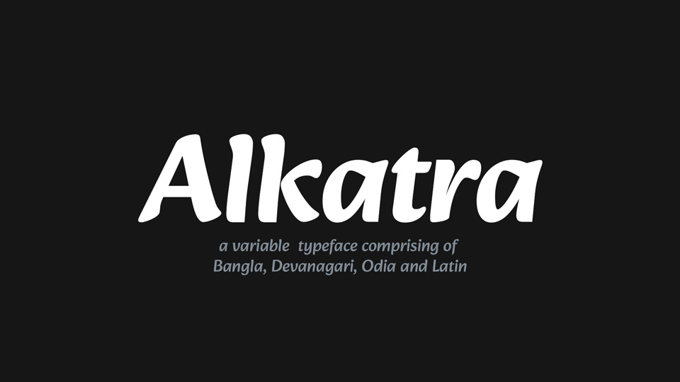 Beispiel einer Alkatra Bold-Schriftart