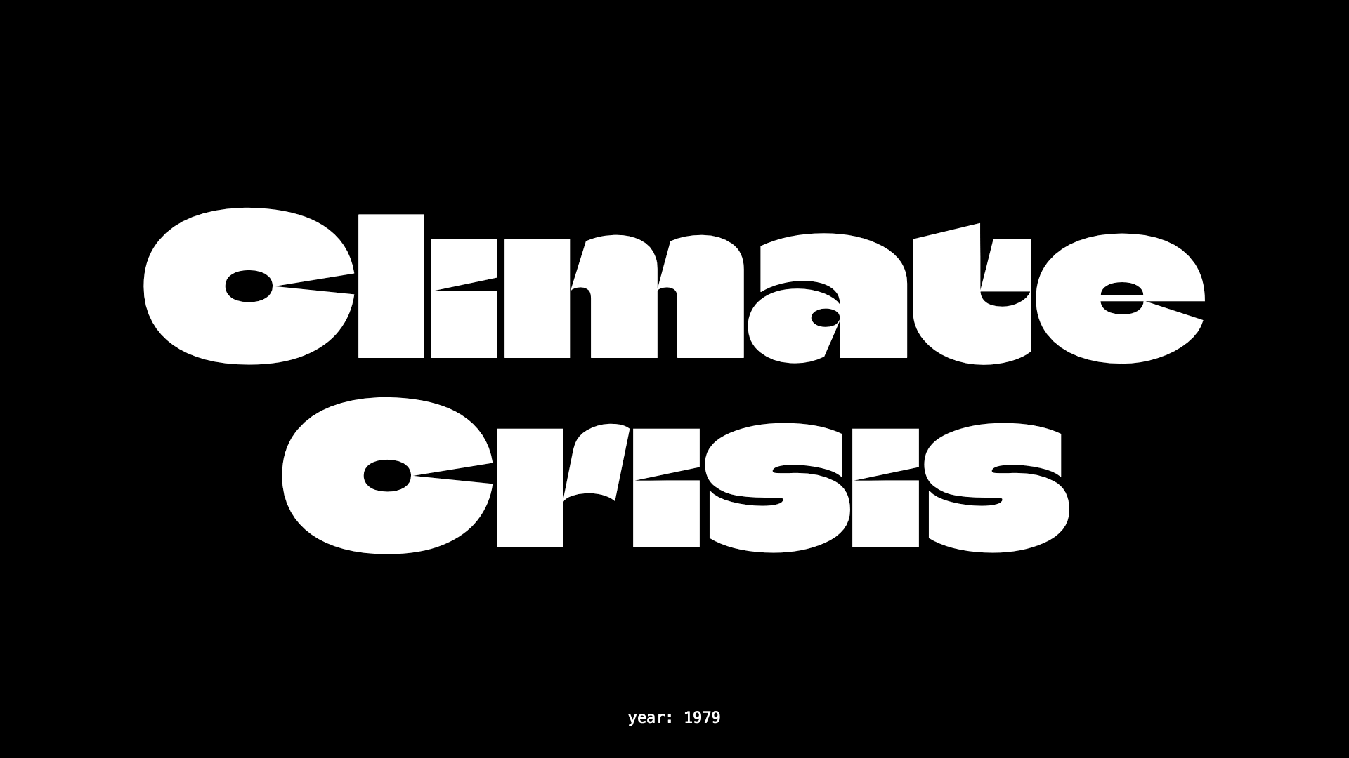 Beispiel einer Climate Crisis-Schriftart