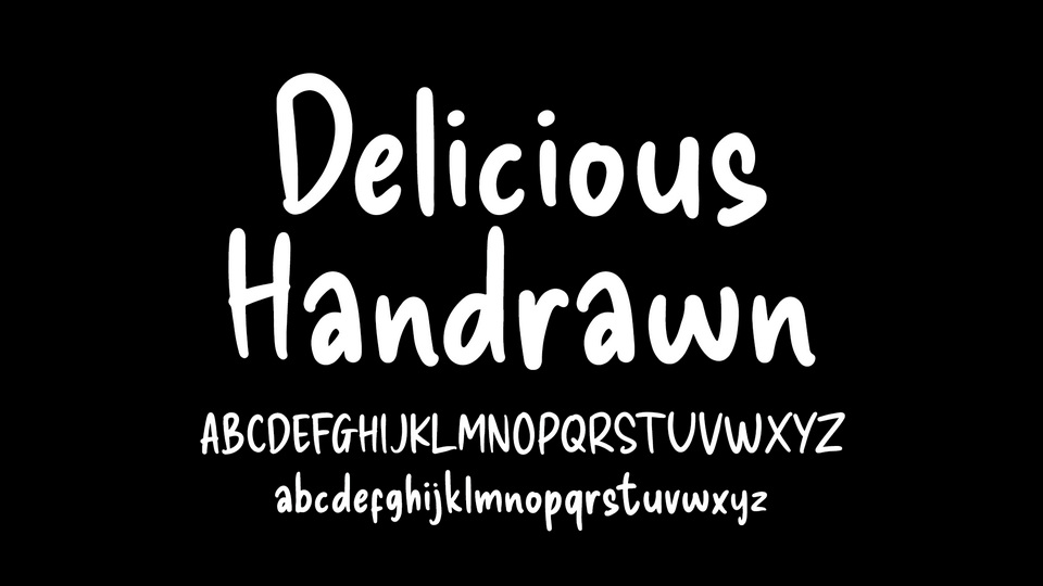 Beispiel einer Delicious Handrawn-Schriftart