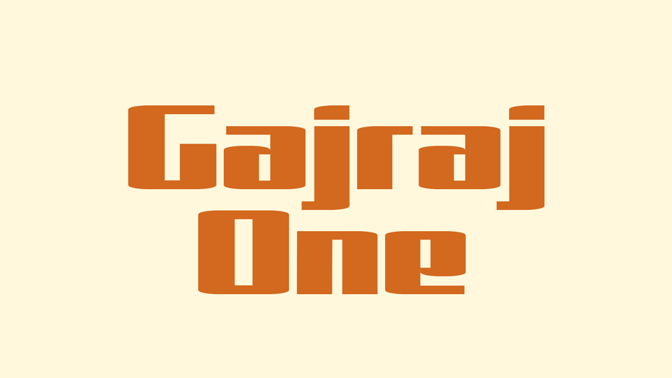 Beispiel einer Gajraj One Regular-Schriftart