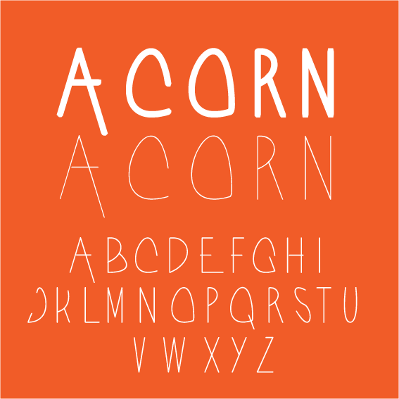 Beispiel einer Acorn-Schriftart