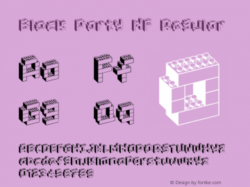 Beispiel einer Block Party NF-Schriftart