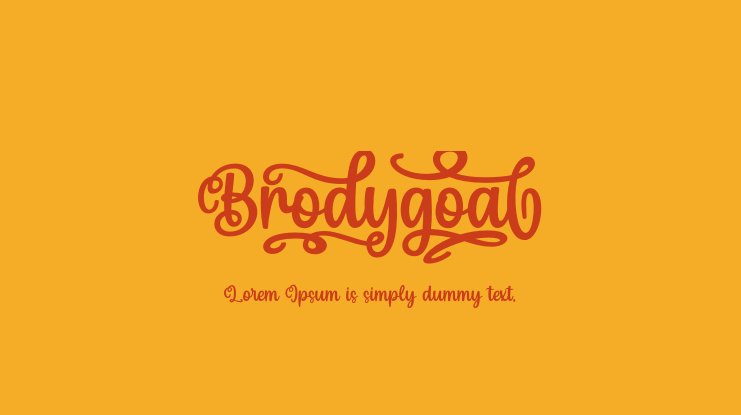 Beispiel einer Brodygoal-Schriftart