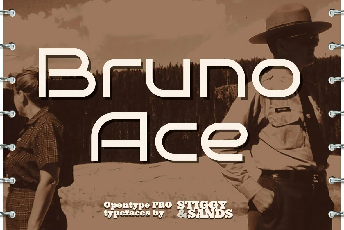 Beispiel einer Bruno Ace-Schriftart