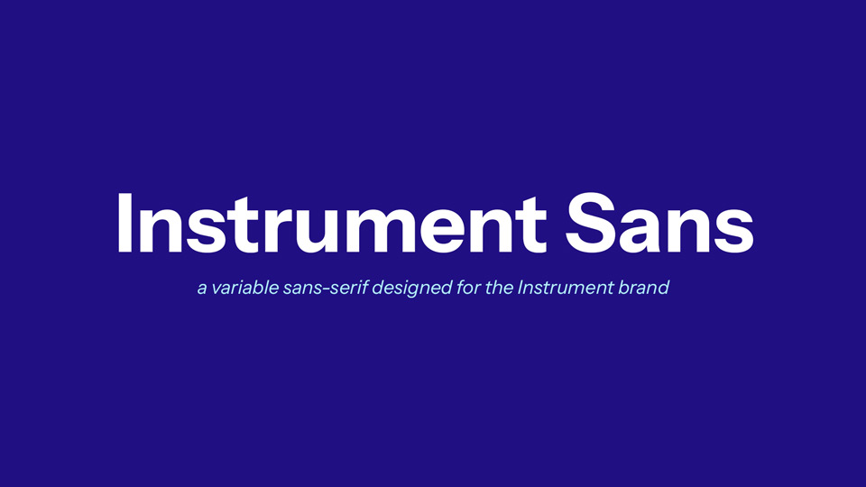 Beispiel einer Instrument Sans-Schriftart