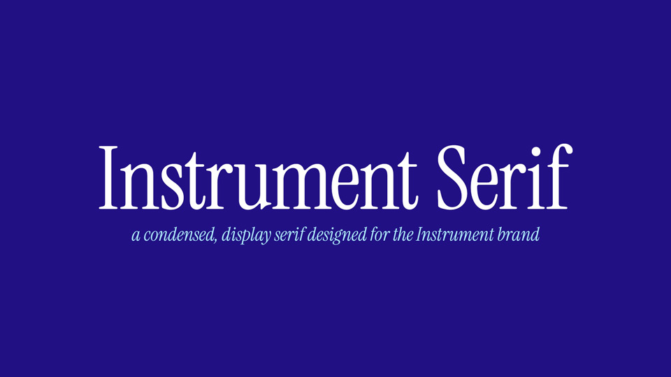 Beispiel einer Instrument Serif-Schriftart