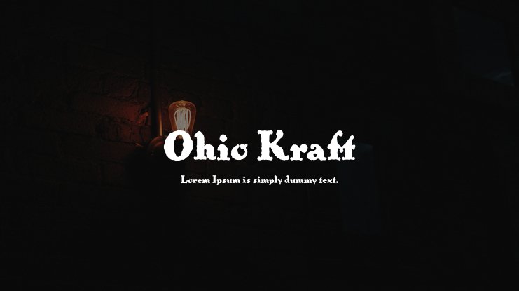 Beispiel einer Ohio Kraft Regular-Schriftart