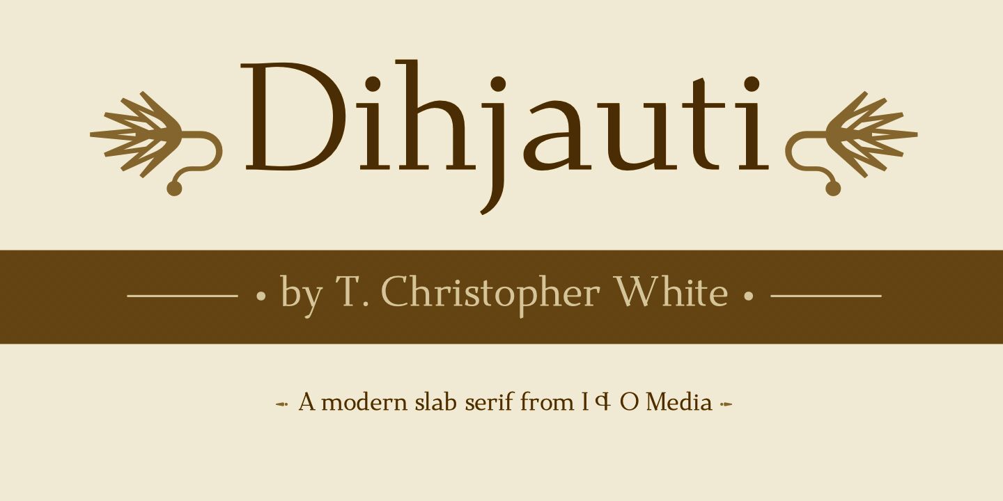 Beispiel einer Dihjauti-Schriftart
